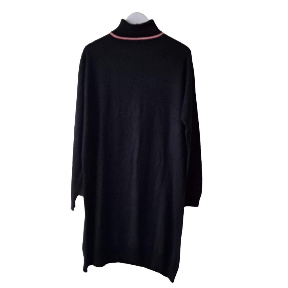 Collusion Turtleneck Sweater Dress Long Sleeve Mini Shift Pullover Black Size 12